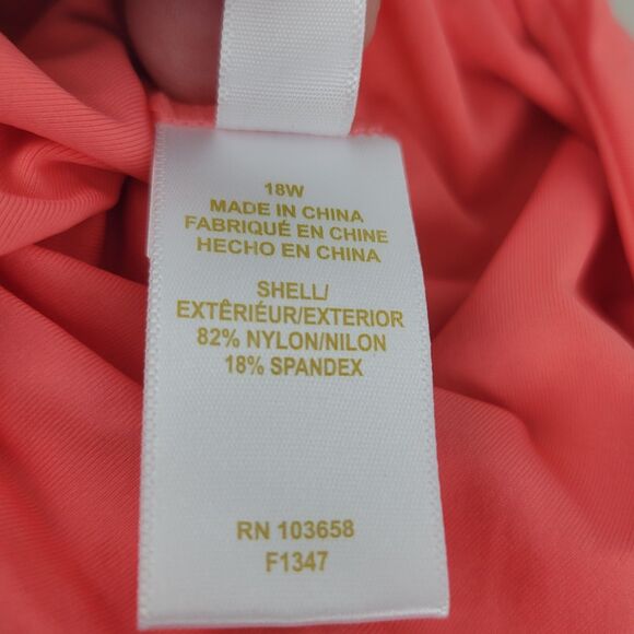 Anne Cole Swim Bottom Juicy Coral Convertible Shirred Bikini Womens Size 18W NWT - Picture 4 of 10